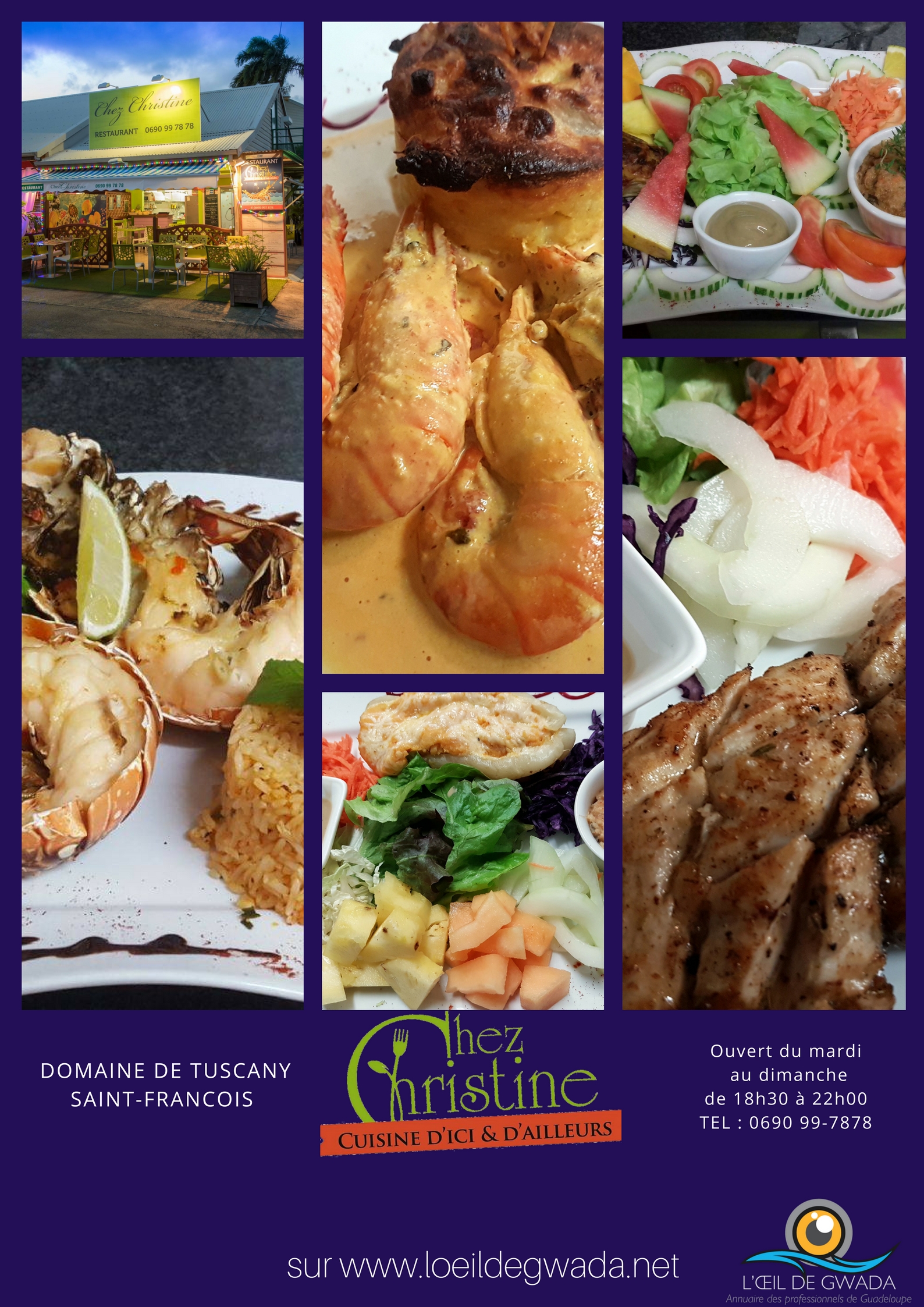 Chez Christine Cuisine Créole Langouste Restaurant 97118 St